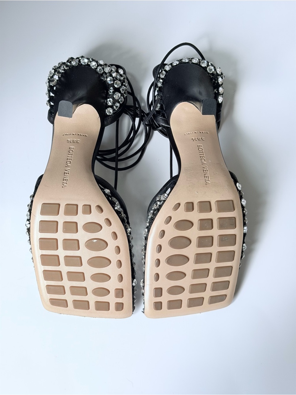 Bottega Veneta Sparkle Stretch Heels - Picture 7 of 9